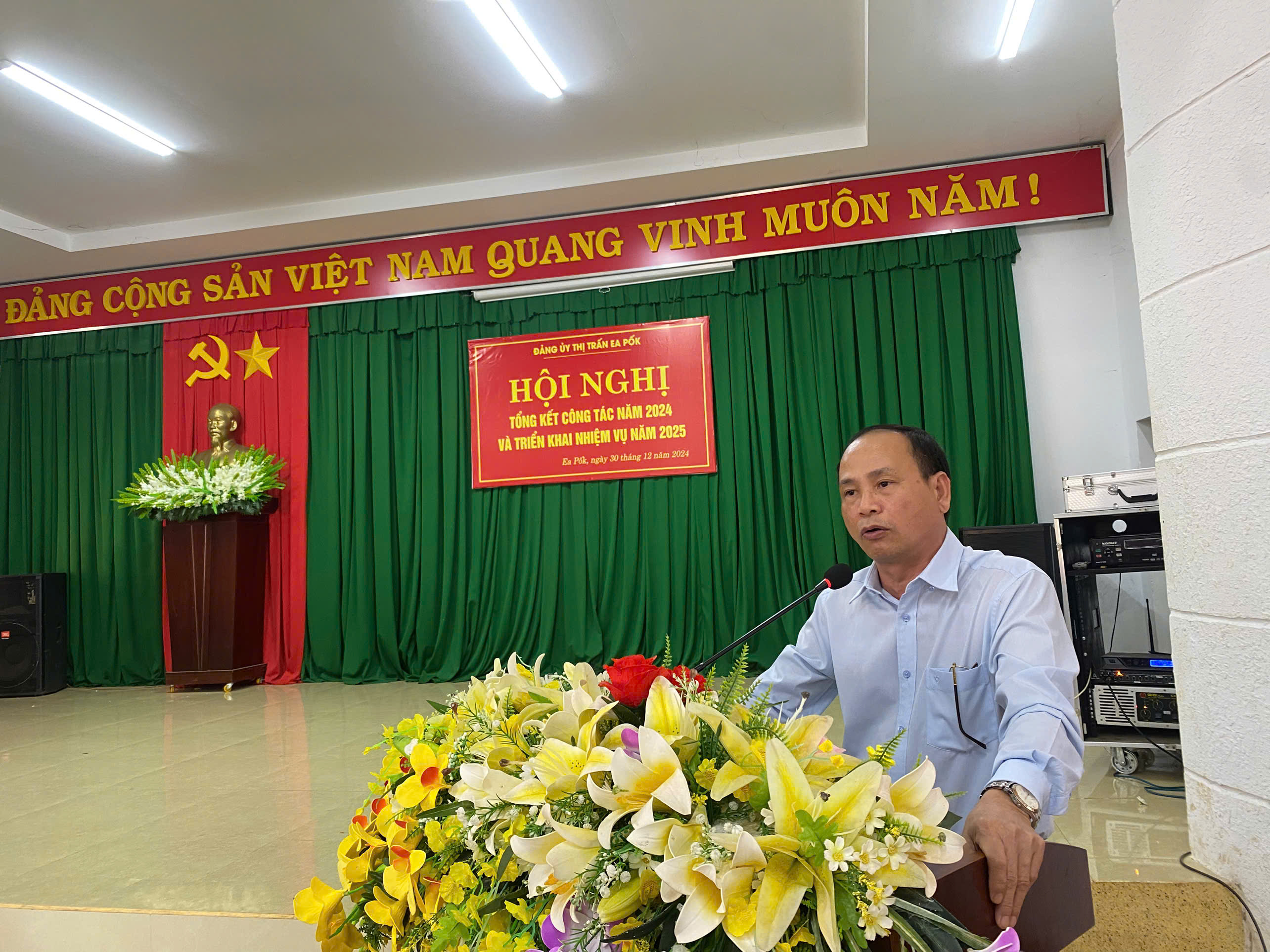 Đảng ủy thị trấn Ea Pốk tổng kết thực hiện nhiệm vụ năm 2024, triển khai nhiệm vụ năm 2025